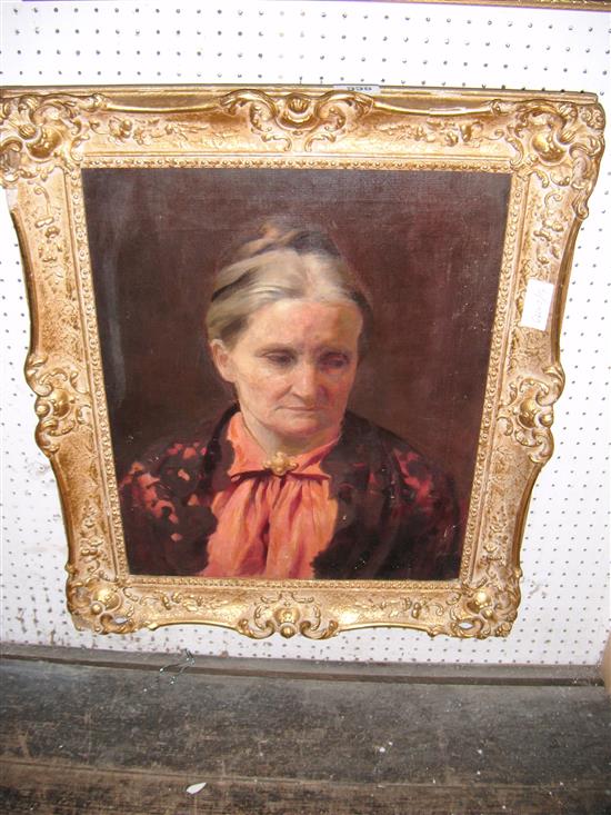 Oil painting of a lady